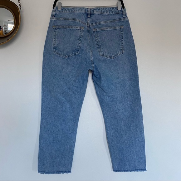 Light-Washed Topshop High-Waisted Straight-Leg Jeans - Picture 3 of 5